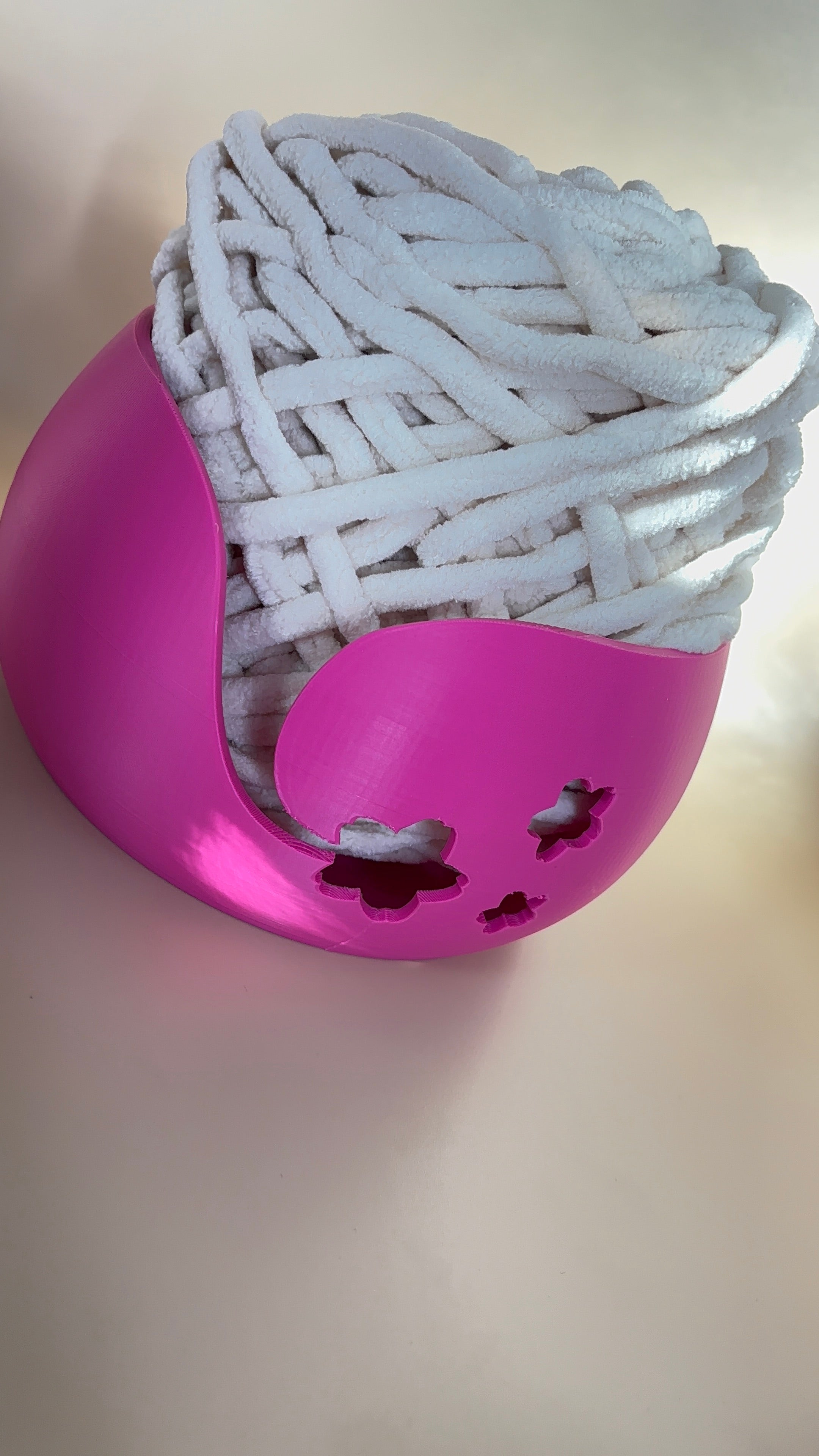 Sakura Collection — 3D Printed Yarn Bowl, Spinner & Crochet Hook Organizer