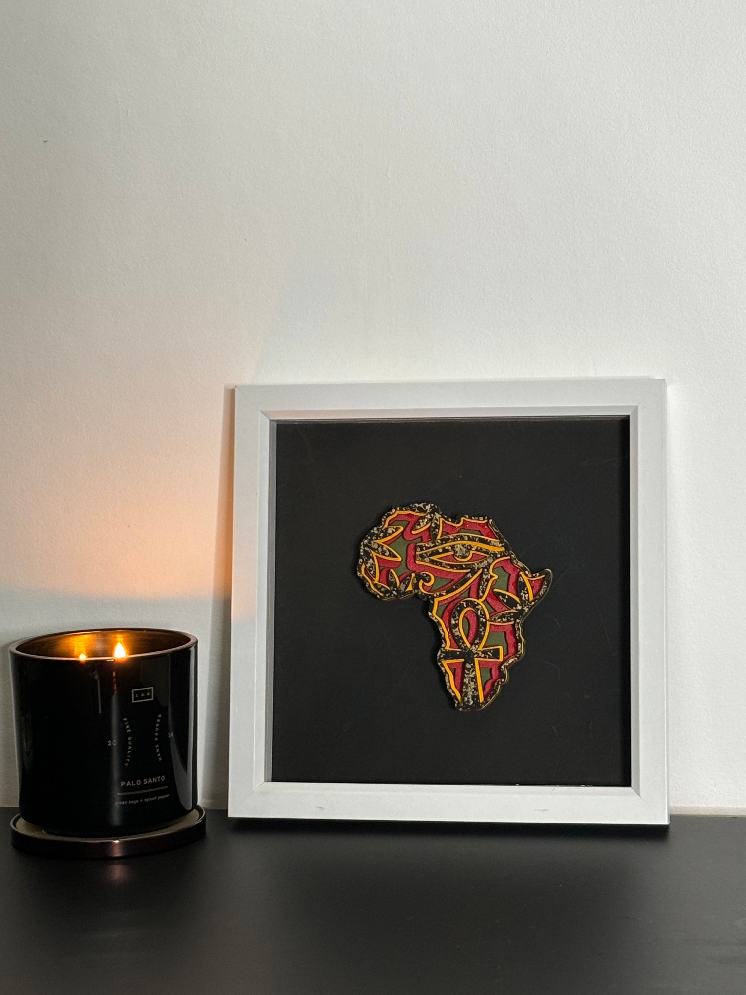 3D Layered Africa Shadow Box