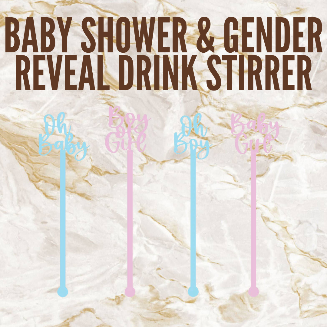 Baby Shower & Gender Reveal Drink Stirrer