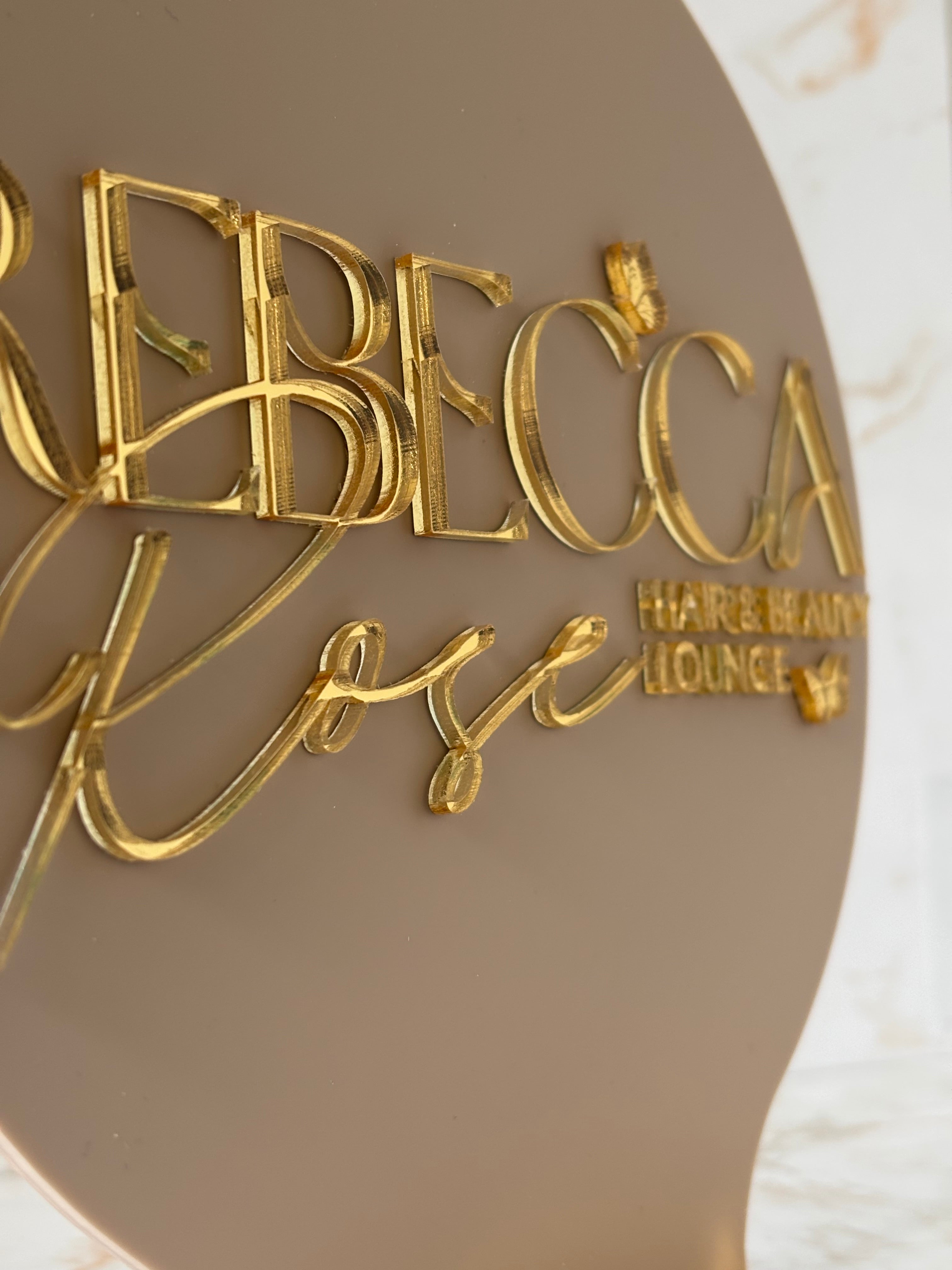CUSTOM 3D ROUND BUSINESS LOGO SIGN