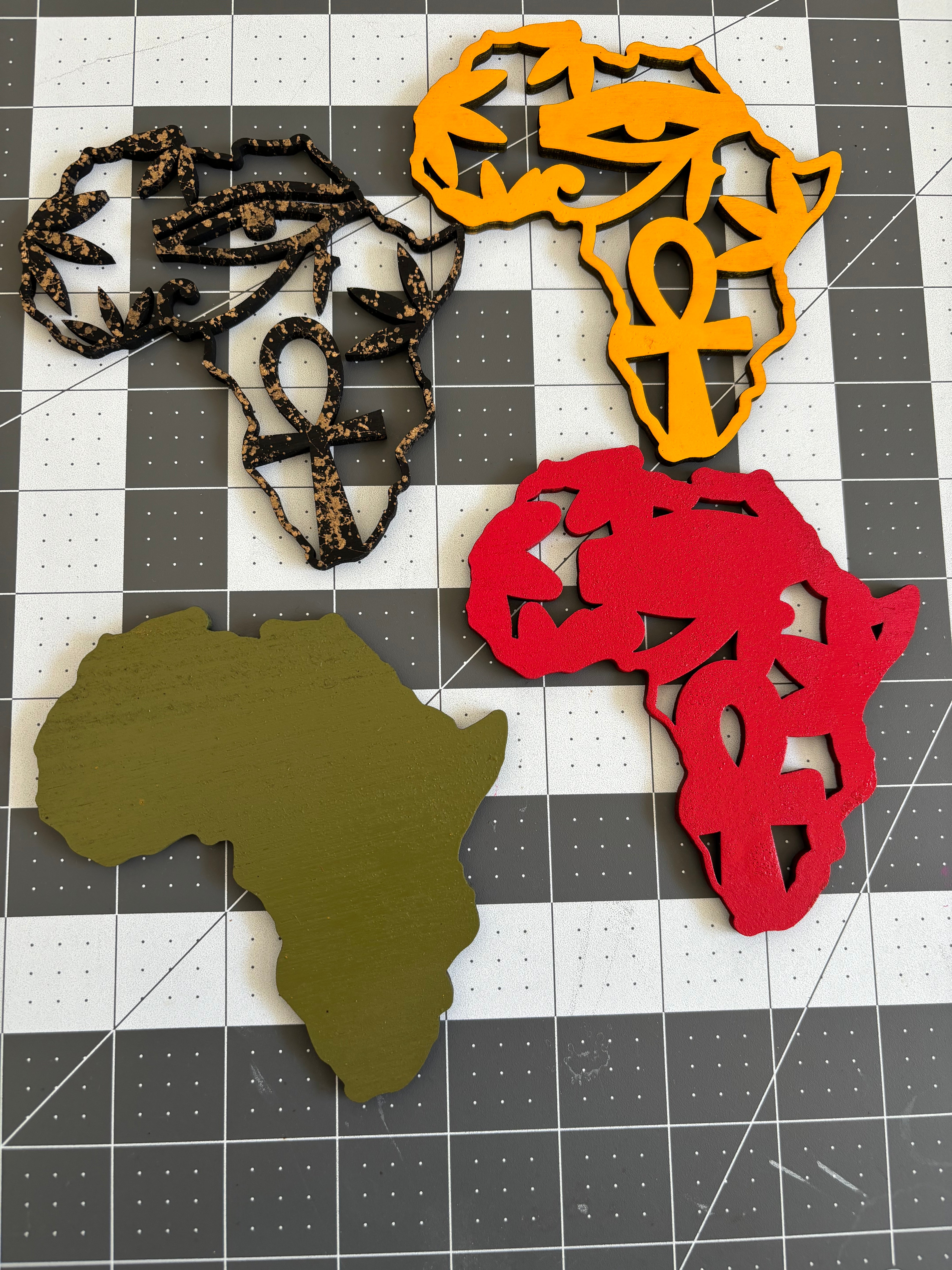 3D Layered Africa Shadow Box