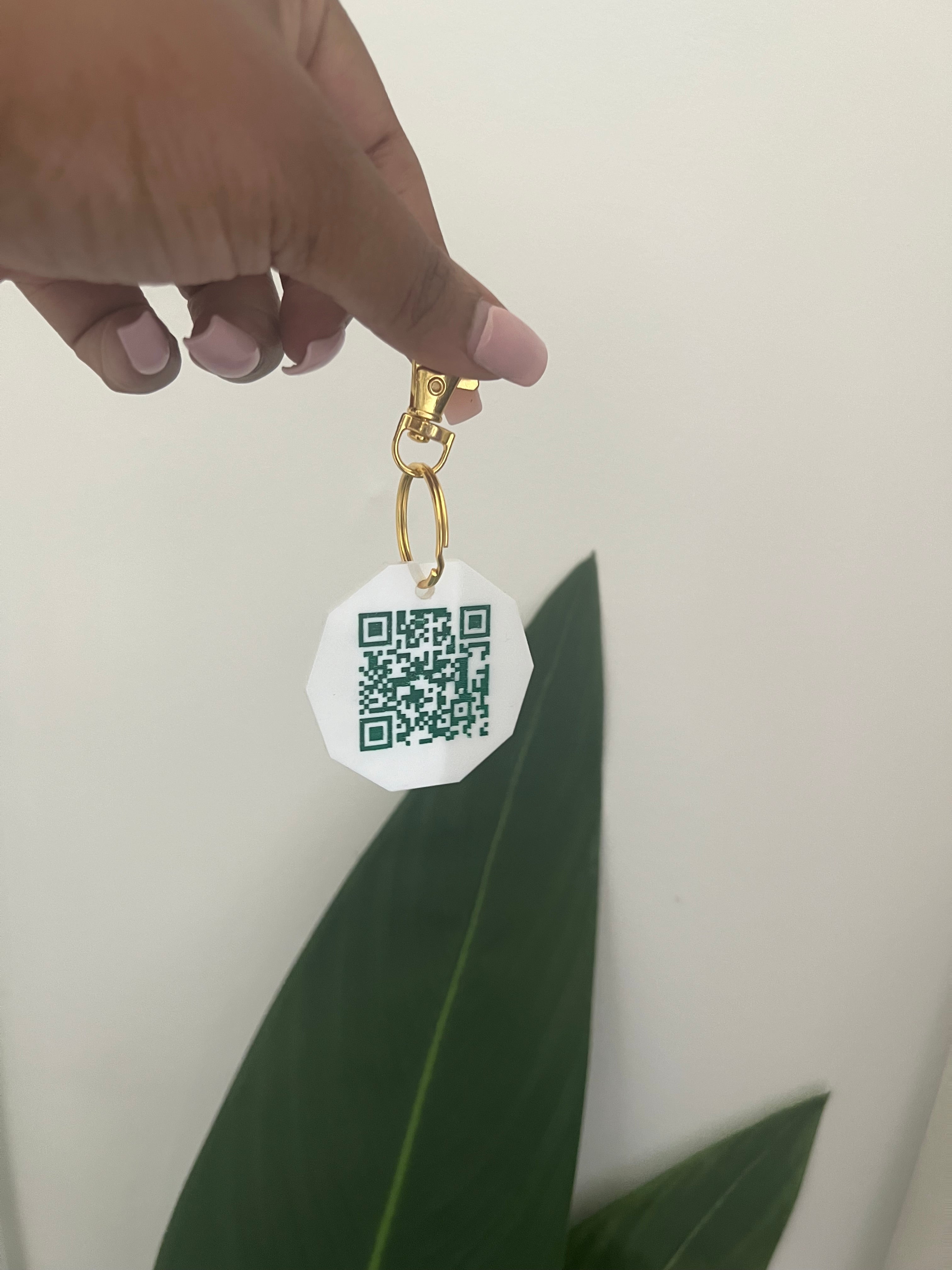 3D Acrylic Scannable QR Code Keychain