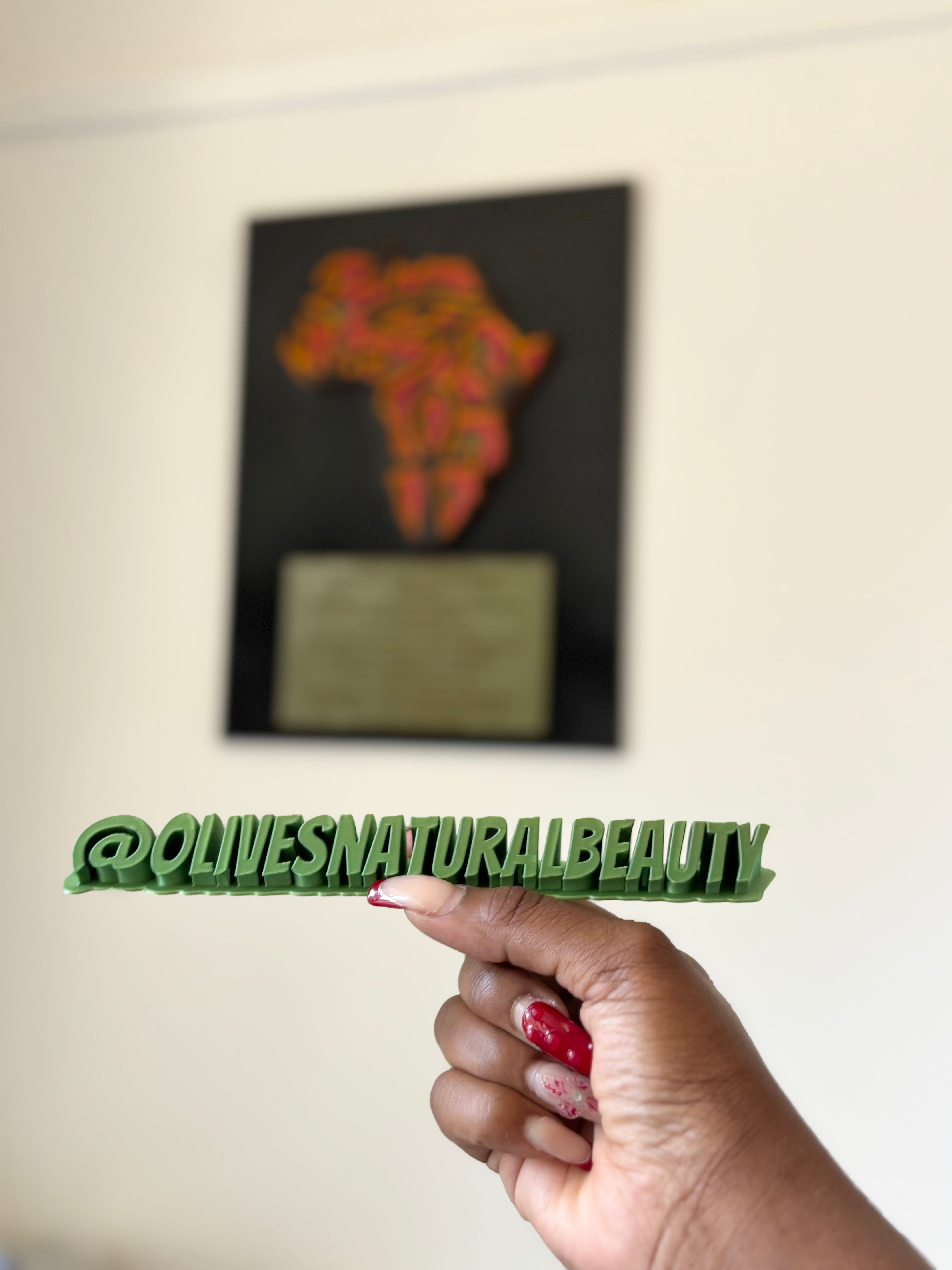 Custom 3D Printed Name Plate – Perfect for Photo & Video Watermarks