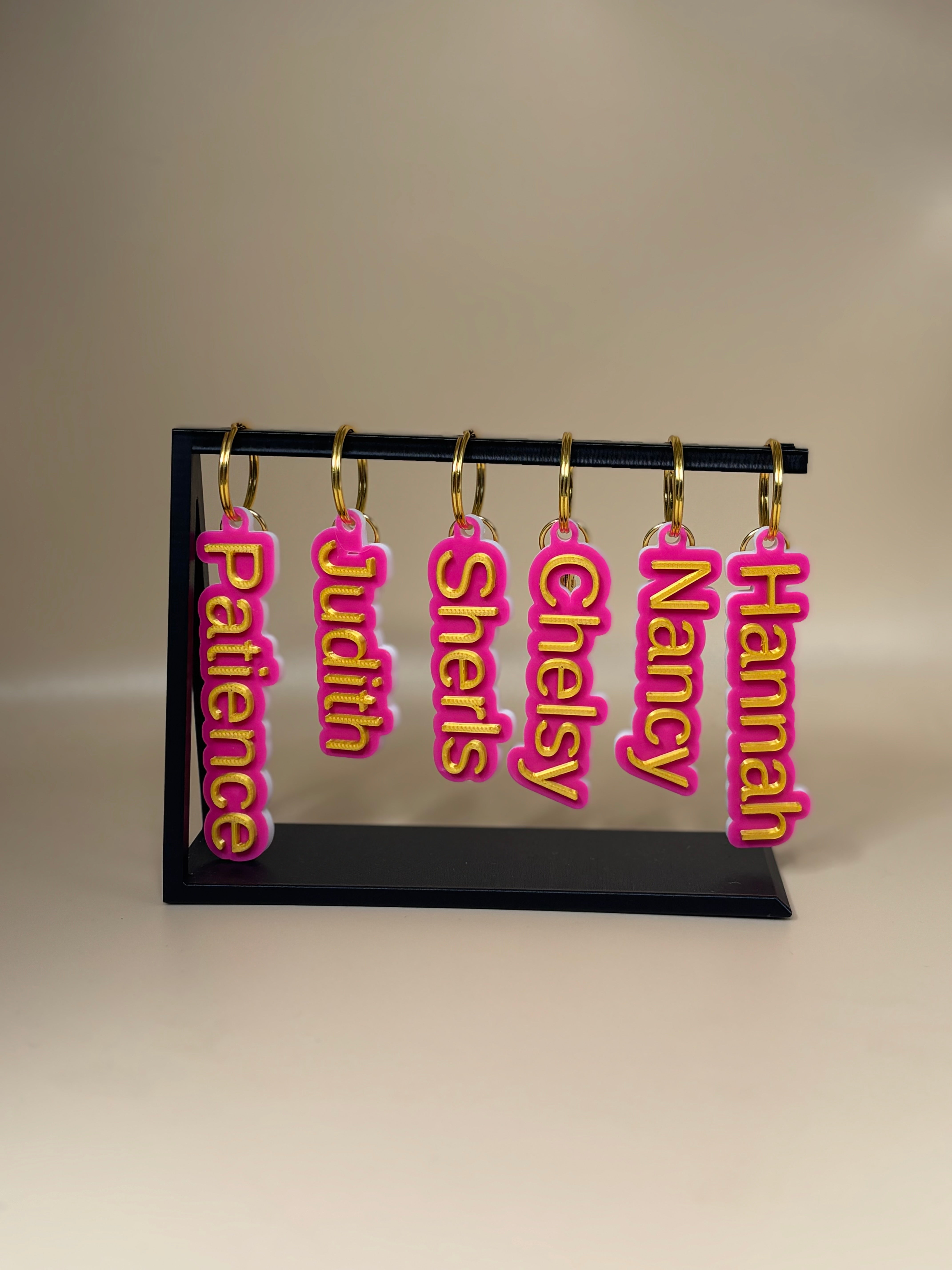 Custom 3D Printed Name Keychain