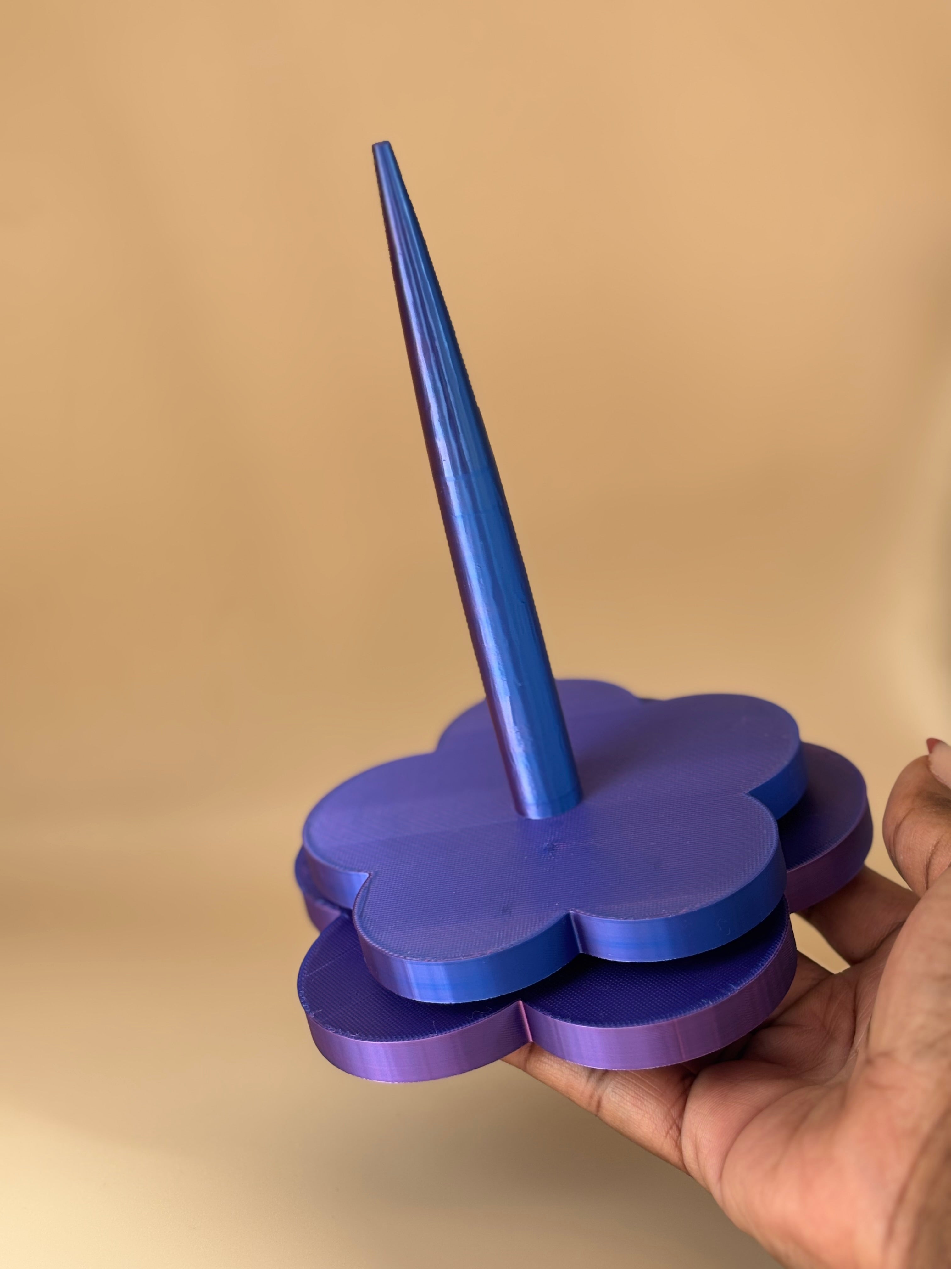 3D Printed Flower Yarn Spinner – Two-Piece Design