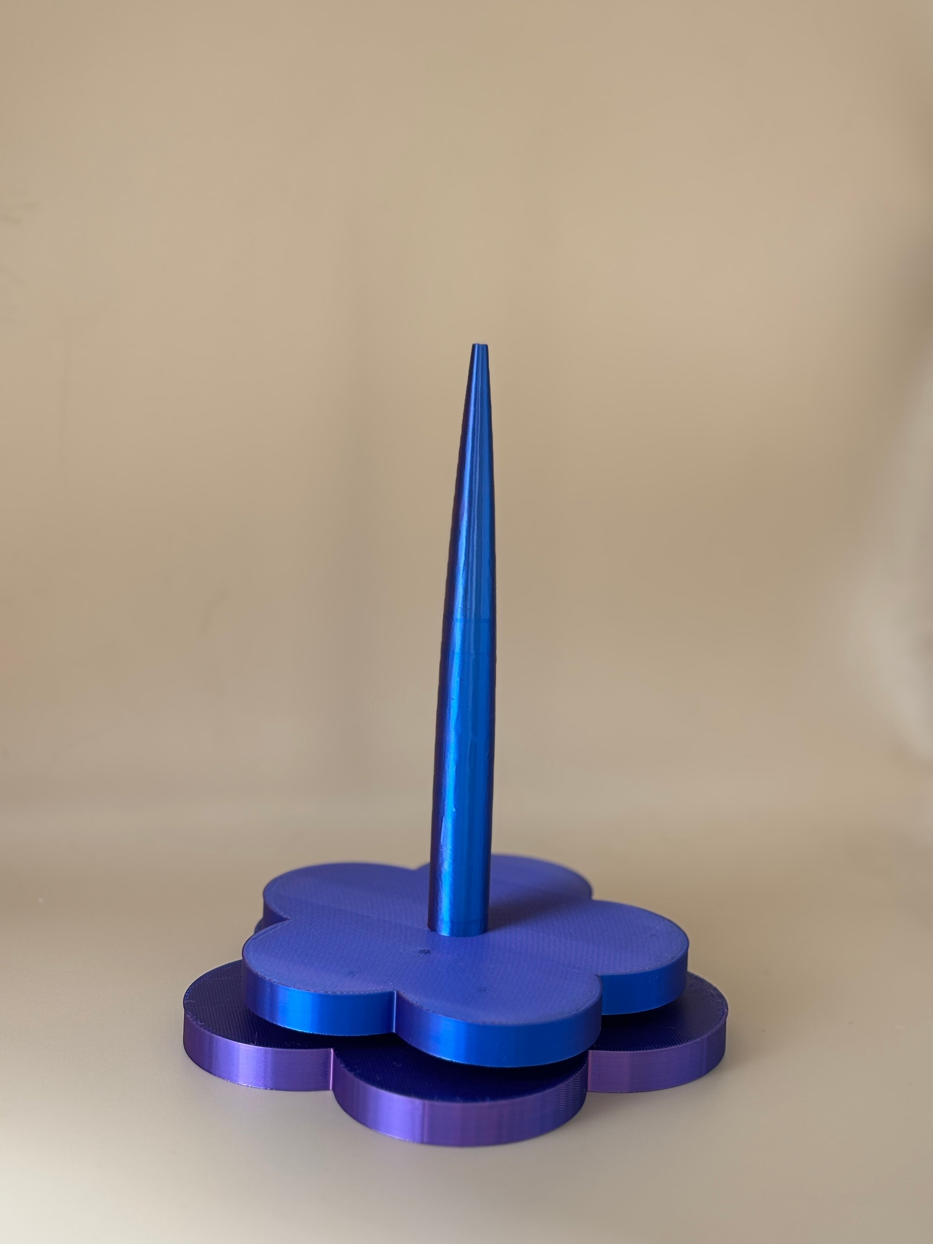 3D Printed Flower Yarn Spinner – Two-Piece Design