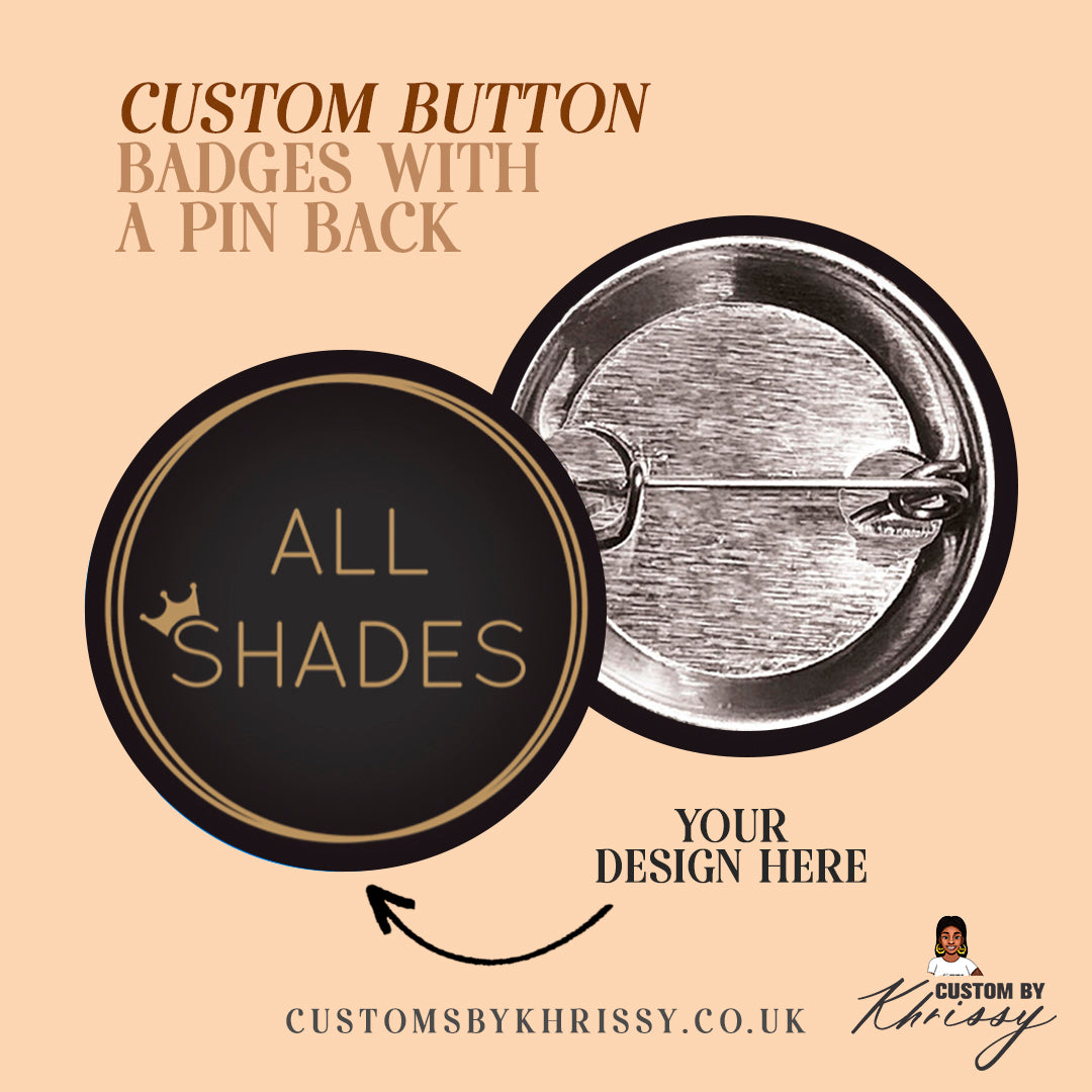 Custom Button Badges With A Pin Back⁠ ⁠