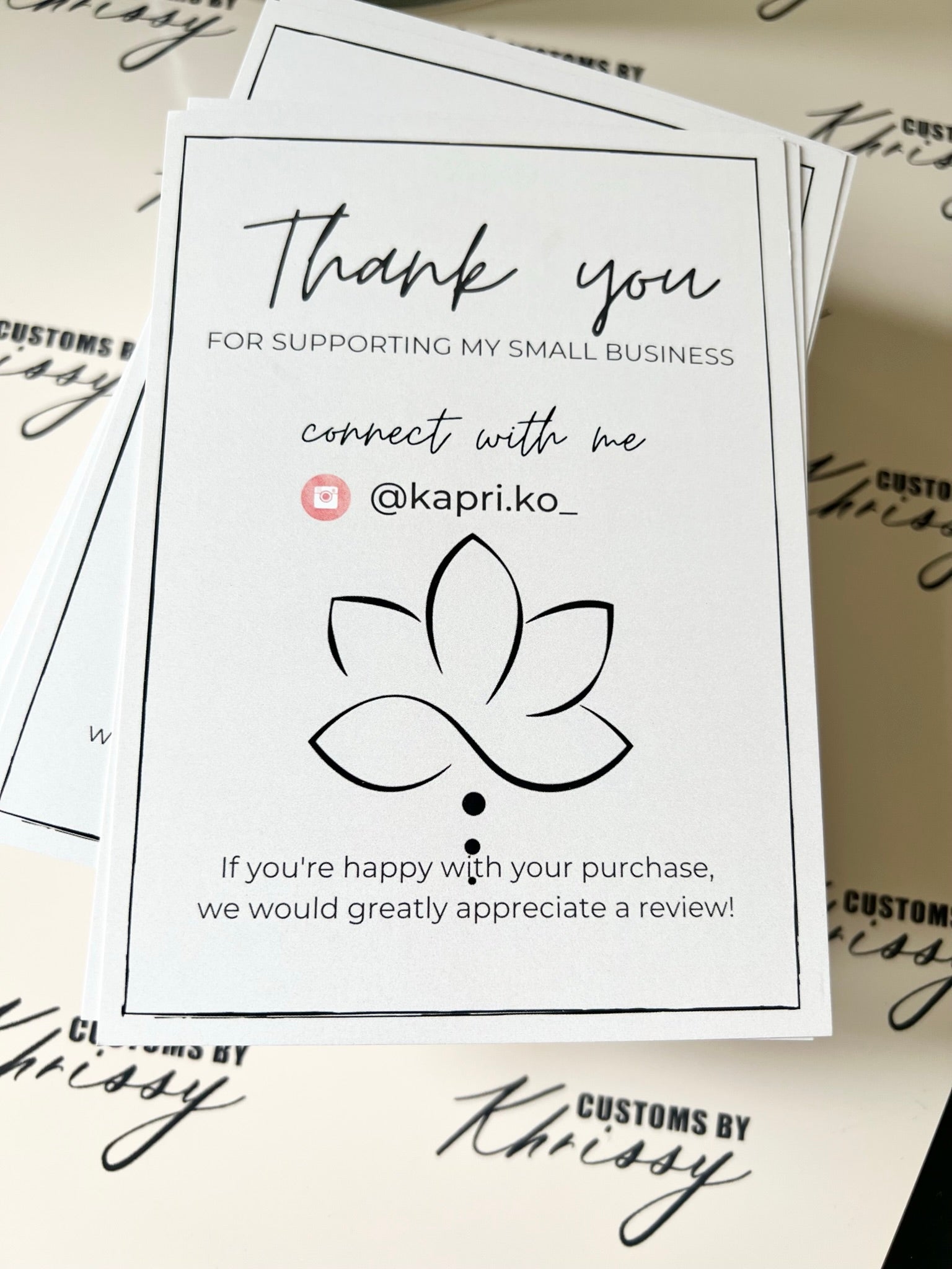 A6 THANK YOU CARDS