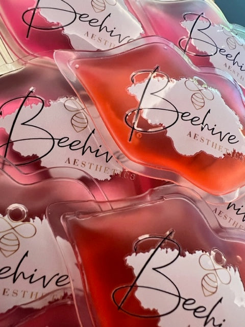 Personalised Soothing Lip Shaped Ice Packs - Post Treatment Aesthetics Client Aftercare