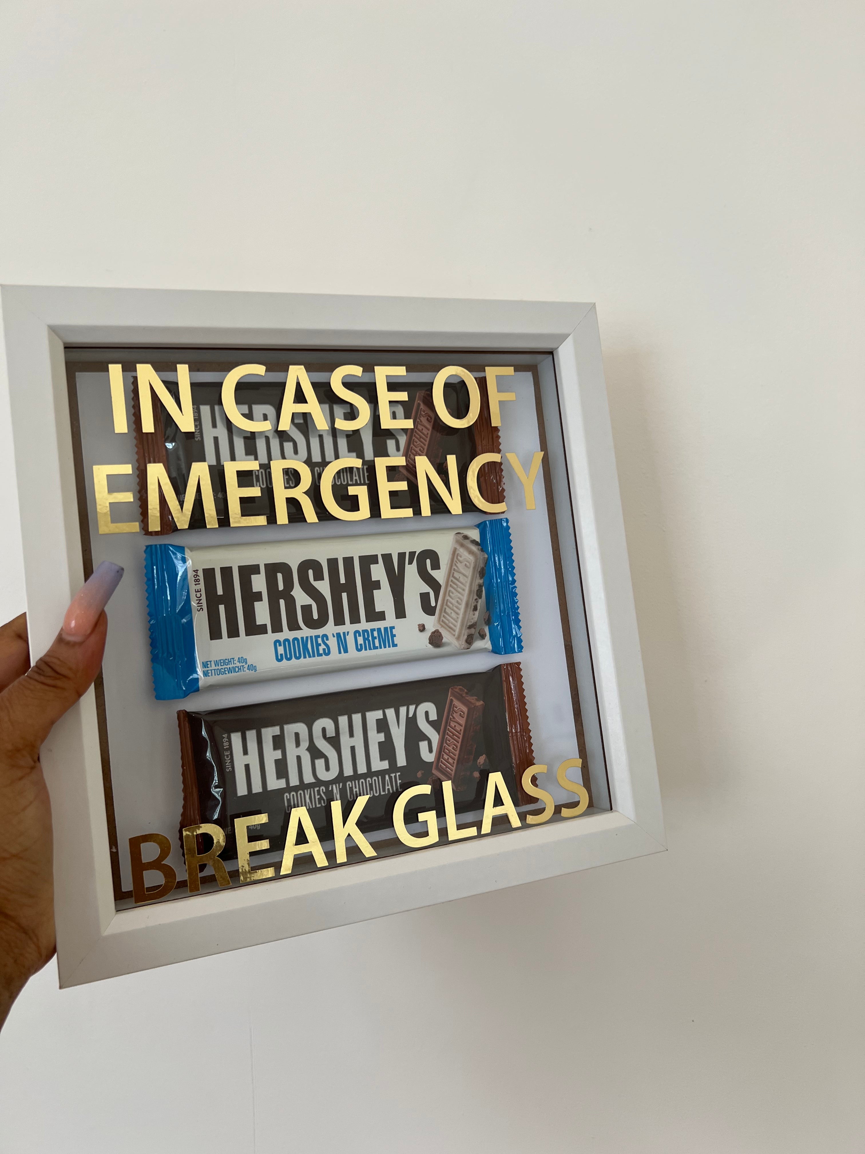 In Case Of An Emergency Break Glass Filled Frame